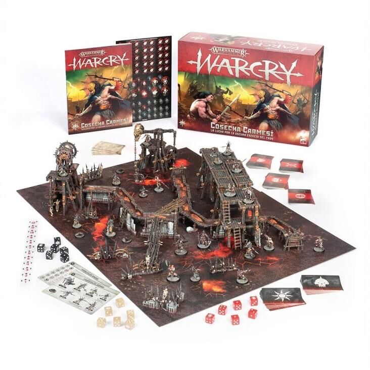 Juego Warcry Cosecha Carmesi en mesa