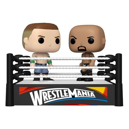 FIGURAS CENA VS ROCK 9 CM WWE PACK DE 2 POP MOMENT! VINYL