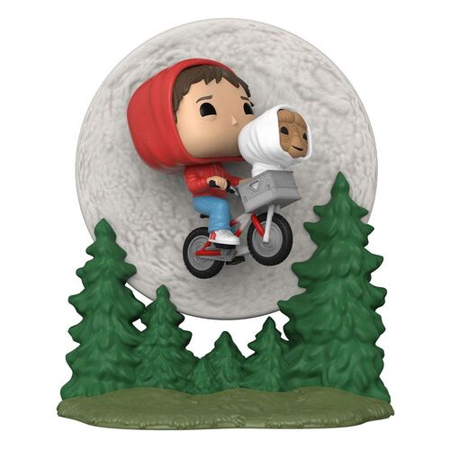 FIGURA ELLIOT AND ET FLYING (GITD) 9 CM E.T. EL EXTRATERRESTRE POP! MOMENT VINYL