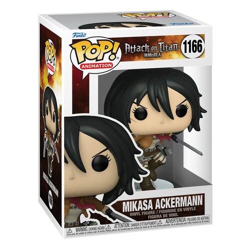 FIGURA MIKASA ACKERMAN WITH SWORDS POP! ANIMATION VINYL  9 CM ATTACK ON TITAN