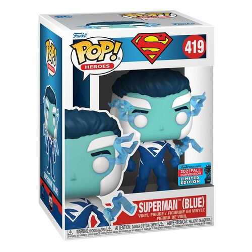 FIGURA SUPERMAN (BLUE) (NYCC/FALL CON.) 9 CM DC COMICS POP! VINYL