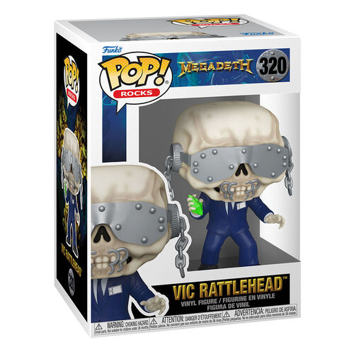 FIGURA VIC RATTLEHEAD 9 CM MEGADETH POP! ROCKS VINYL