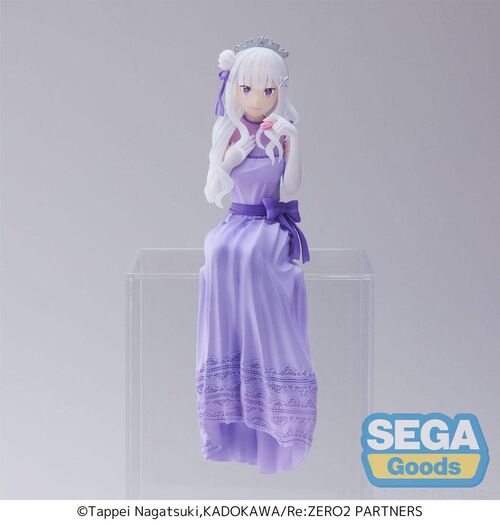 ESTATUA PVC PM PERCHING EMILIA (DRESSED-UP PARTY) 14 CM RE:ZERO - STARTING LIFE IN ANOTHER WORLD: LOST IN MEMORIES