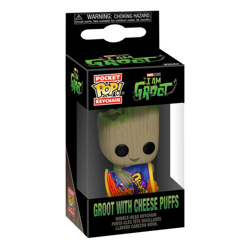 LLAVERO POCKET POP! VINYL GROOT W/ CHEESE PUFFS 4 CM YO SOY GROOT