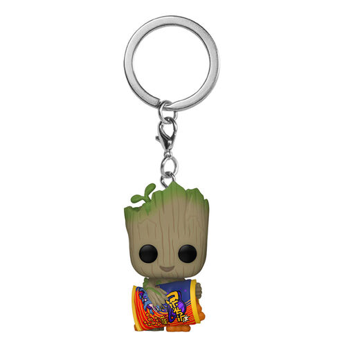 LLAVERO POCKET POP! VINYL GROOT W/ CHEESE PUFFS 4 CM YO SOY GROOT