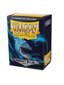 FUNDAS STANDARD MATTE AZUL OSCURO (100 FUNDAS) DRAGON SHIELD.