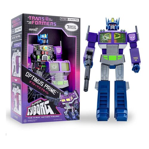 FIGURA SUPER CYBORG OPTIMUS PRIME (SHATTERED GLASS PURPLE) 28 CM TRANSFORMERS