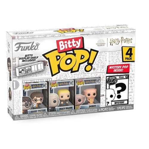 PACK DE 4 FIGURAS BITTY POP! VINYL HARRY 2,5 CM HARRY POTTER