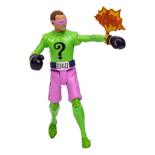 FIGURA BATMAN 66 THE RIDDLER IN BOXING GLOVES 15 CM DC RETRO