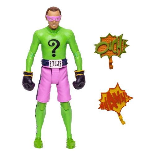 FIGURA BATMAN 66 THE RIDDLER IN BOXING GLOVES 15 CM DC RETRO