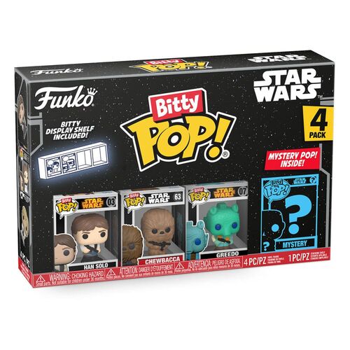 PACK DE 4 FIGURAS BITTY POP! VINYL HAN SOLO 2,5 CM STAR WARS