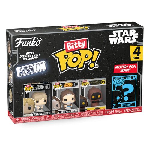 PACK DE 4 FIGURAS BITTY POP! VINYL LUKE 2,5 CM STAR WARS