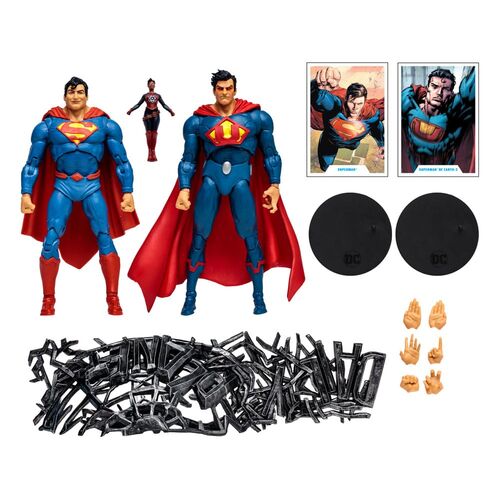 FIGURA SUPERMAN VS SUPERMAN OF EARTH-3 (GOLD LABEL) 18 CM DC MULTIVERSE MULTIPACK