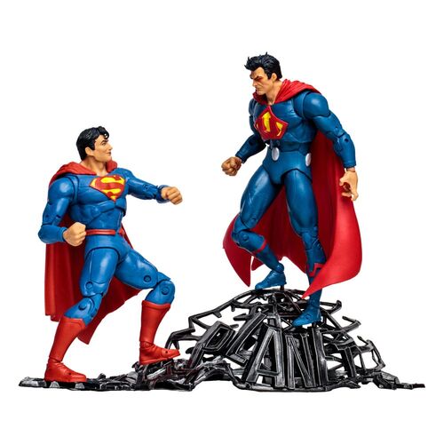 FIGURA SUPERMAN VS SUPERMAN OF EARTH-3 (GOLD LABEL) 18 CM DC MULTIVERSE MULTIPACK