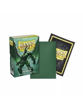 FUNDAS SMALL MATTE - 59MM X 86MM  METALLIC GREEN / POWER - DRAGON SHIELD
