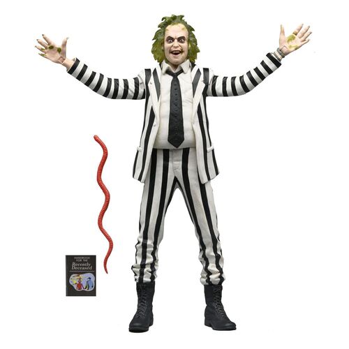FIGURA BEETLEJUICE BLACK AND WHITE STRIPED SUIT 18 CM BEETLEJUICE 1988