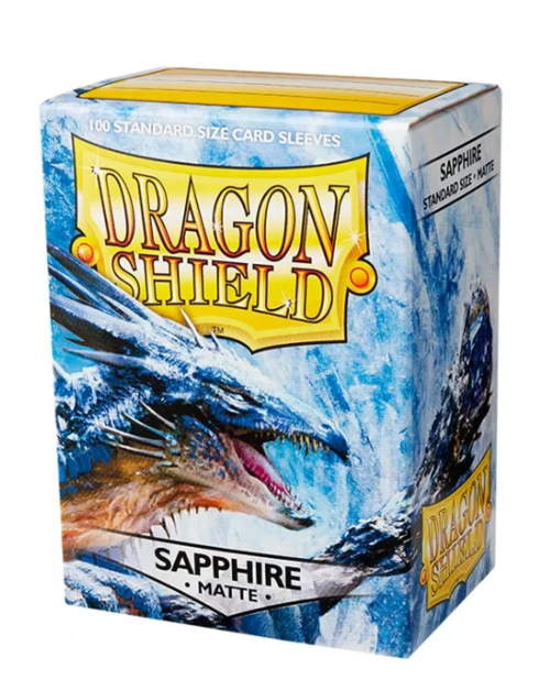FUNDAS STANDARD SAPPHIRE MATTE COLOR AZUL (100 FUNDAS) DRAGON SHIELD.
