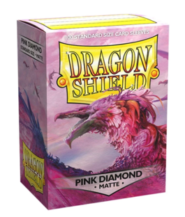 FUNDAS STANDARD MATTE PINK DIAMOND ROSA (100 FUNDAS) DRAGON SHIELD.