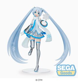 HATSUNE MIKU ESTATUA LUMINASTA PVC SNOW MIKU SKY TOWN VER. 22 CM