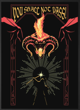 POSTER LUMINISCENTE EL SEÑOR DE LOS ANILLOS BALROG