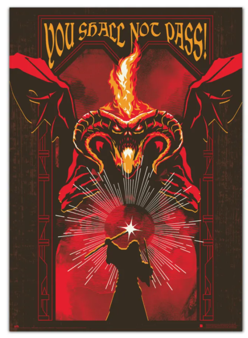 POSTER LUMINISCENTE EL SEÑOR DE LOS ANILLOS BALROG