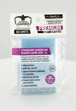 Ultimate Guard Premium Soft Sleeves Fundas de Cartas del Juego de Mesa Standard American (60) Ultimate Guard Premium Soft Sleeves Fundas de Cartas del Juego de Mesa Standard American (60)