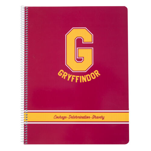 CUADERNO TAPA POLIPROPILENO A4 5X5 MICROPERFORADO HARRY POTTER GRYFFINDOR