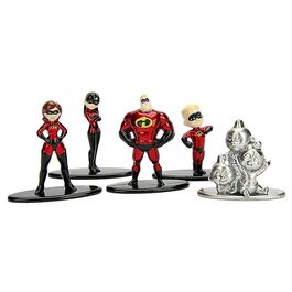 DISNEY PACK DE 5 FIGURAS NANO METALFIGS DIECAST INCREDIBLES 2 4 CM