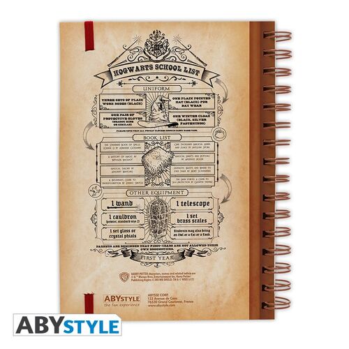 LIBRETA HARRY POTTER HOGWARTS SCHOOL A5