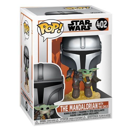 STAR WARS THE MANDALORIAN POP! TV VINYL FIGURA MANDO FLYING W/ JET PACK 9 CM