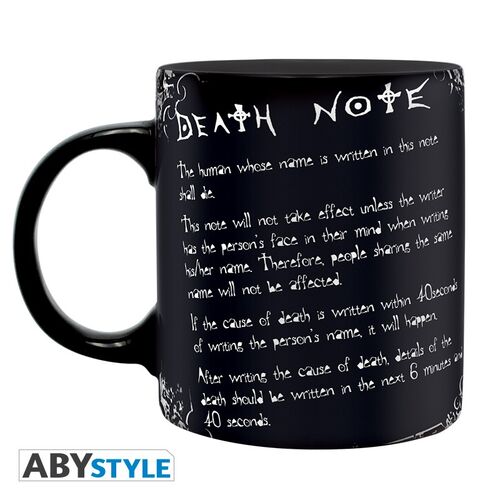 TAZA DEATH NOTE L & RULES 320ML