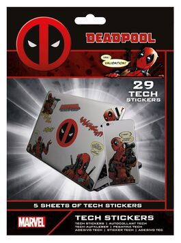 MARVEL PEGATINA TECH PACK DEADPOOL
