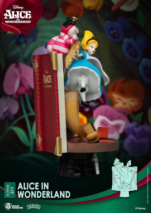 STORY BOOK SERIES ALICE IN WONDERLAND NEW VERSION 15 CM DISNEY DIORAMA PVC D-STAGE