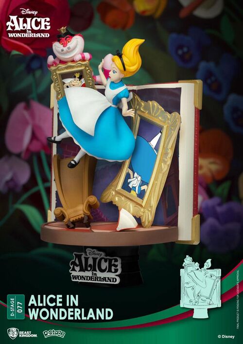 STORY BOOK SERIES ALICE IN WONDERLAND NEW VERSION 15 CM DISNEY DIORAMA PVC D-STAGE