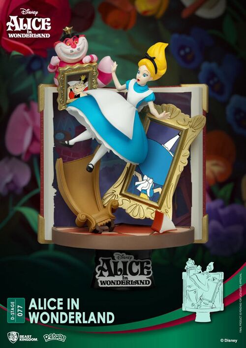 STORY BOOK SERIES ALICE IN WONDERLAND NEW VERSION 15 CM DISNEY DIORAMA PVC D-STAGE