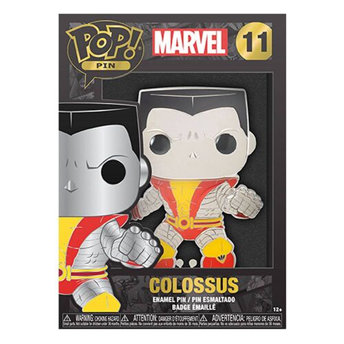 CHAPA ESMALTADA COLOSSUS 10 CM MARVEL POP! PIN