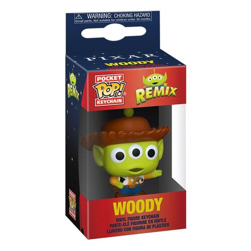 TOY STORY LLAVERO POCKET POP! VINYL ALIEN AS WOODY 4 CM