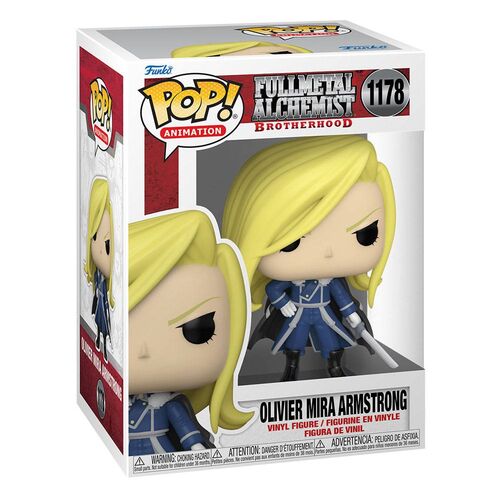 FIGURA OLIVIER ARMSTRONG WITH SWORD 9 CM FULLMETAL ALCHEMIST BROTHERHOOD POP! ANIMATION VINYL